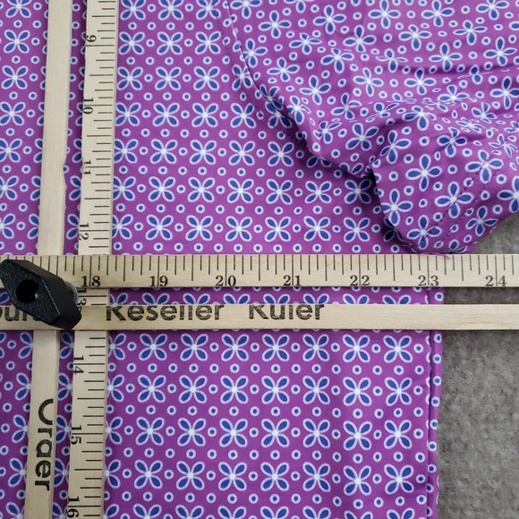 Graham Luxe Polo Shirt Mens Large Purple Performance Stretch Golf Geometric - Picture 4 of 8